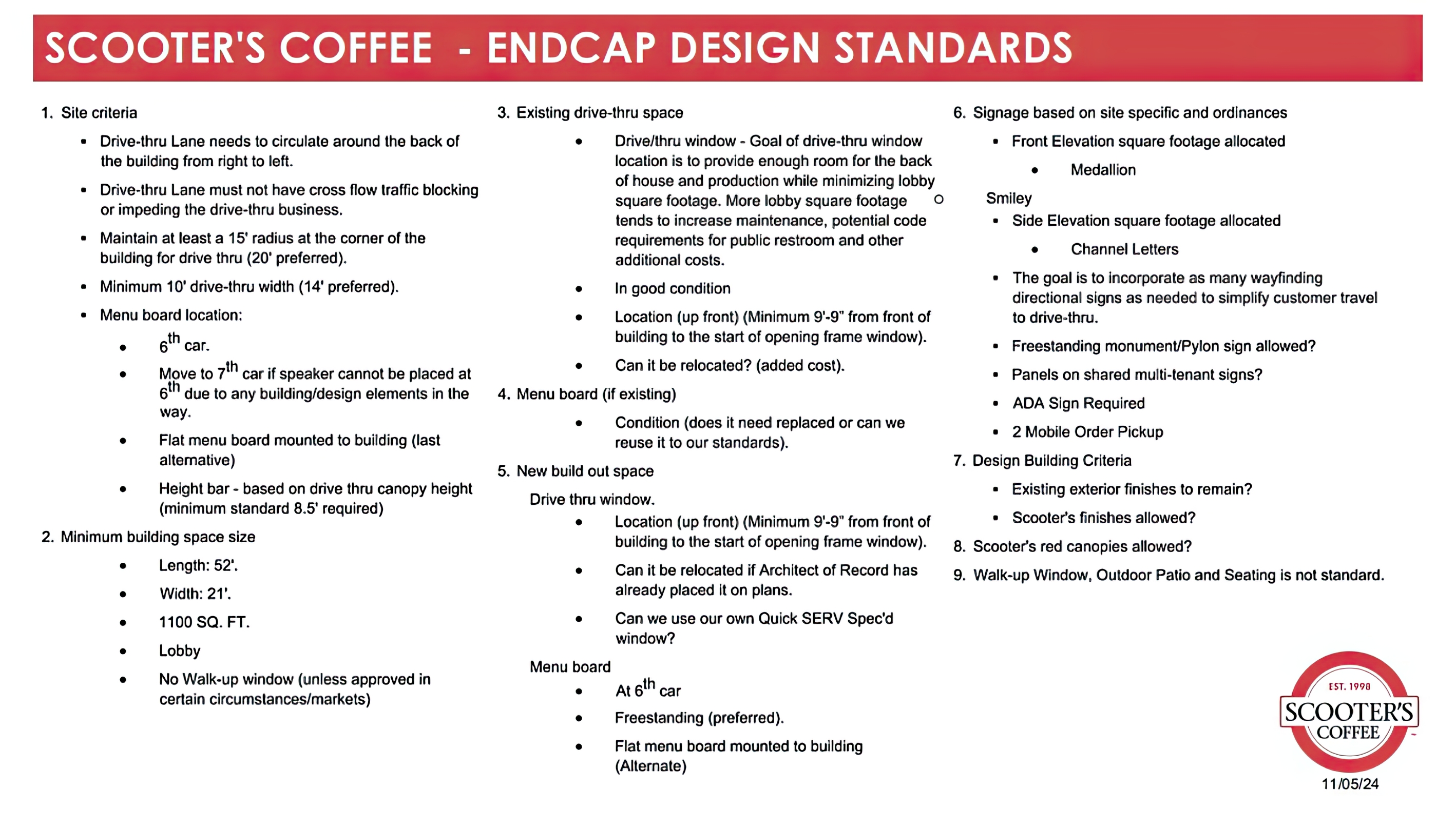 Scooter's Coffee Endcap Blueprint