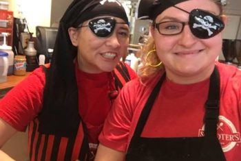Scooter's baristas dressed as pirates