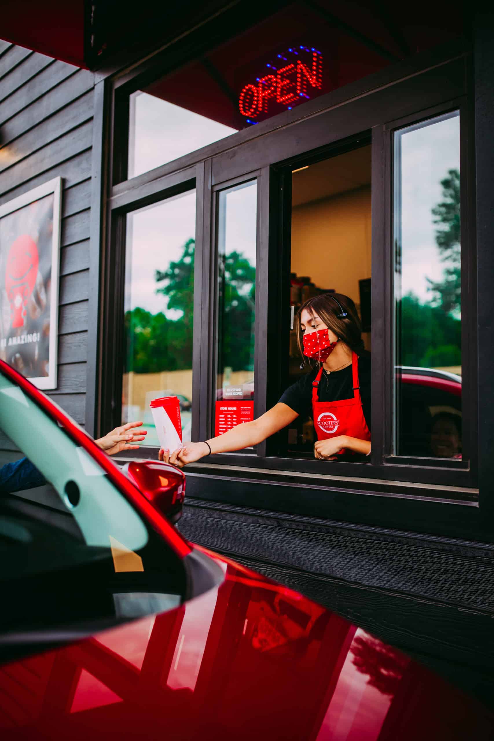 Scooter's Employee In Drive Thru