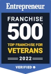 Entrepreneur Magazine’s 2022 Franchise 500® For Veterans franchise awards